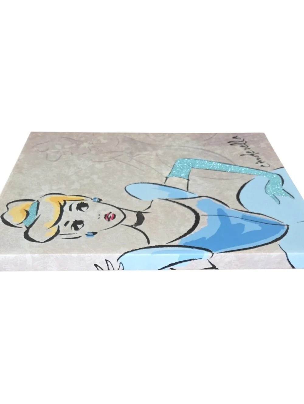 Disney Artissimo Cinderella Fashionista Glitter Art Print 16